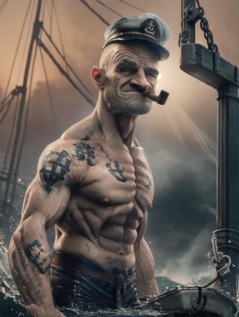 Amazon.com: Modern Art Posters Popeye Tattoo Muscle the Sailor man Funny  Posters Cartoon Gym Room Decor Canvas Wall Art Prints for Wall Decor Room  Decor Bedroom Decor Gifts 16x20inch(40x51cm) Unframe-style: Posters &